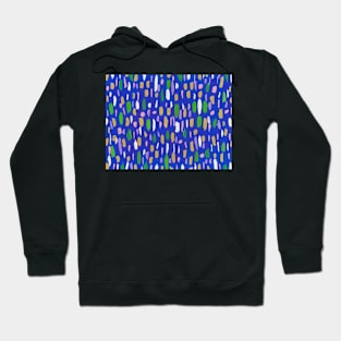 Bubbles and Blues Abstract Print Hoodie